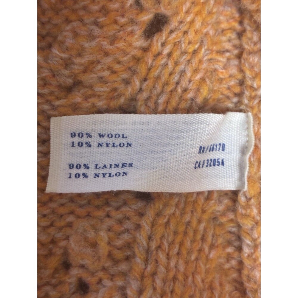 Leifsdottir Wool Boho Orange Cardigan Textured Knit Size Small - Picture 7 of 8